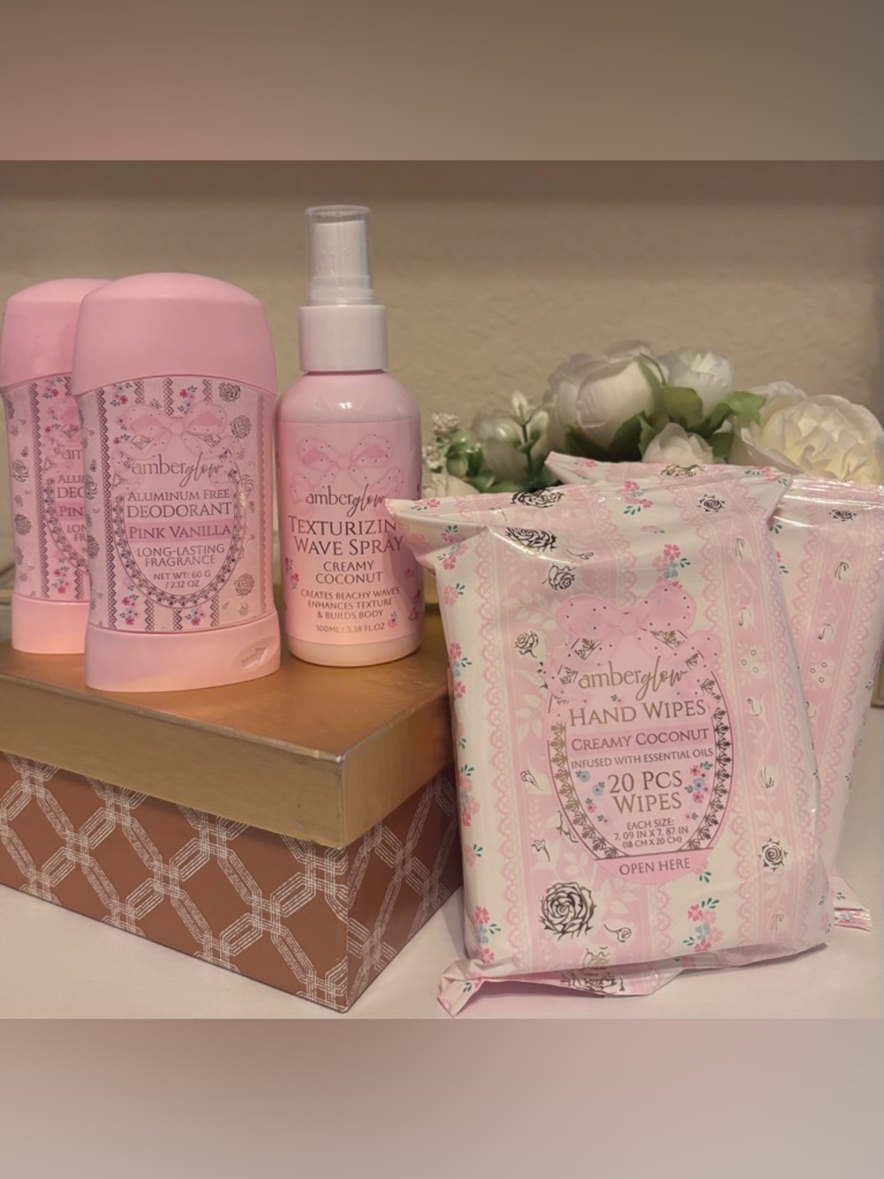 !!! Viral Items !!! Amber Glow Body and Hair Care Set